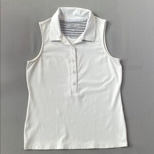 Tommy Bahama IslandZone White Sleeveless Golf Tennis Pickleball Polo | Small
